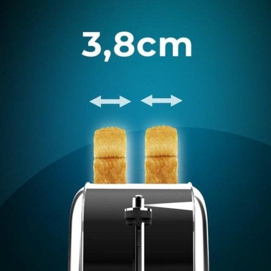 Grille-pain Cecotec Toastin' time 850 Inox Lite 2 tranches 850W acier inoxydable