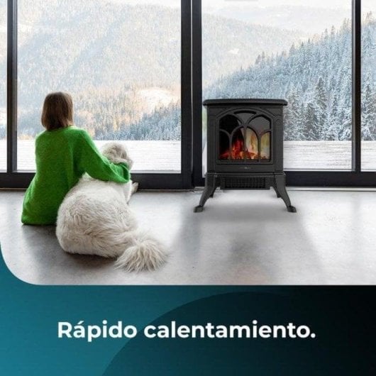 Cheminée Électrique Cecotec ReadyWarm 1500 Flames 1500W Sol Effet Flamme Indépendant