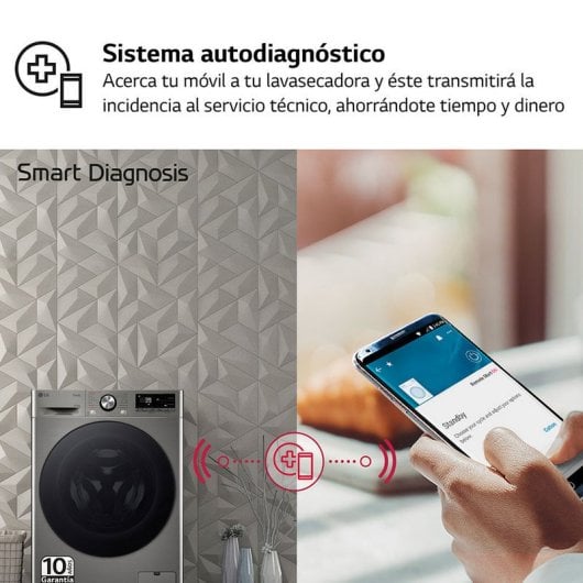 LG F4DR7011AGS Máquina de Lavar e Secar Roupa 11Kg/6Kg D Aço Inoxidável Escuro