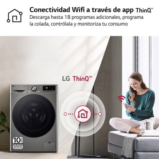 LG F4DR7011AGS Máquina de Lavar e Secar Roupa 11Kg/6Kg D Aço Inoxidável Escuro