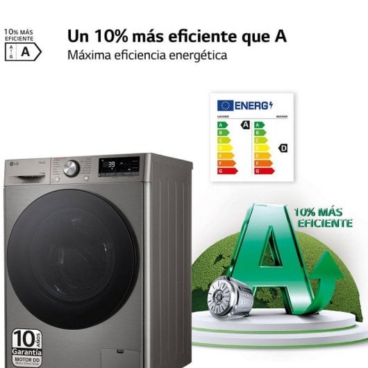 LG F4DR7011AGS Máquina de Lavar e Secar Roupa 11Kg/6Kg D Aço Inoxidável Escuro