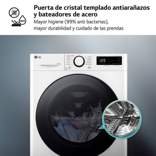 LG F4DR6011AGW Lavasecadora de Carga Frontal 11Kg/6Kg D Blanca