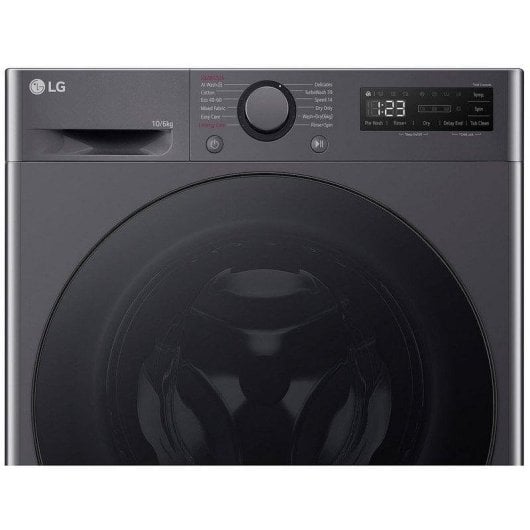 Lavasecadora LG 10kg D F4DR6010AGM AI DD TurboWash360º Preta
