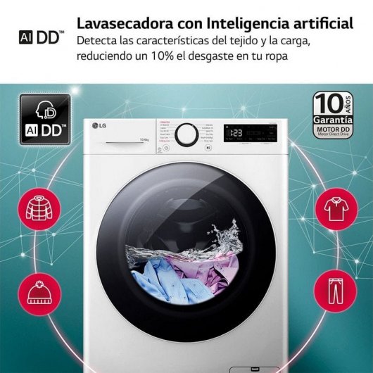 LG F4DR6010A1W Máquina de Lavar e Secar Roupa 10Kg/6Kg D Branca