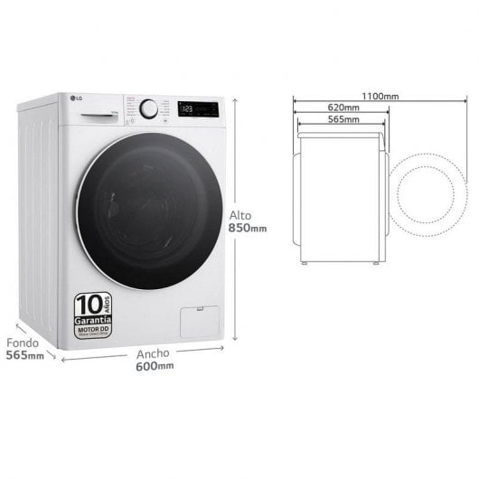 LG F4DR6010A1W Máquina de Lavar e Secar Roupa 10Kg/6Kg D Branca