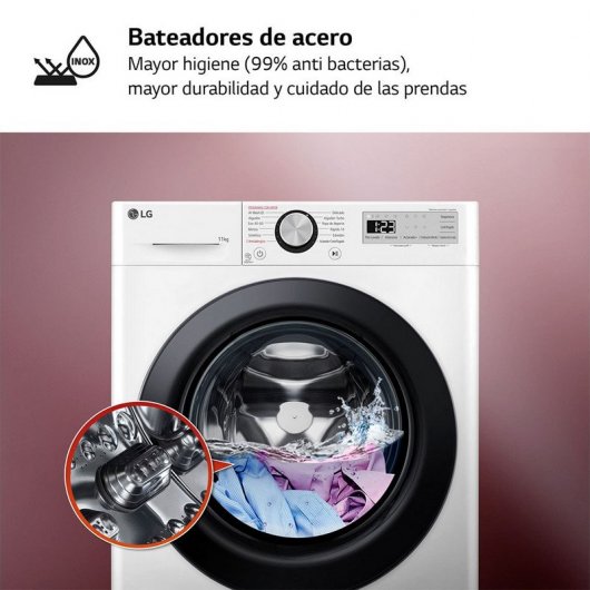 LG F4DR5509A1W Lavasecadora de Carga Frontal 9Kg/6Kg D Blanca