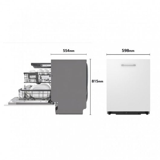 LG DB365TXS Lavavajillas Integrable Capacidad 14 Cubiertos B