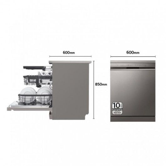 Lave-vaisselle LG DF355FP Capacité 14 Couverts C Inox Anti-Traces