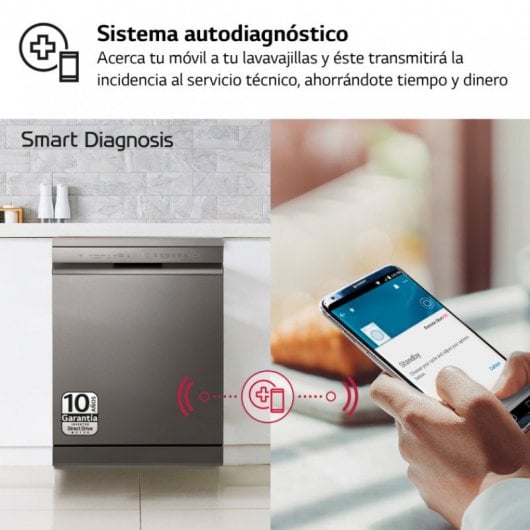 Lave-vaisselle LG DF355FP Capacité 14 Couverts C Inox Anti-Traces