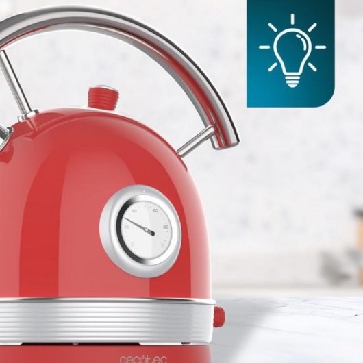 Cecotec Thermosense 420 Vintage Light Red Hervidora de Agua 1.8L 2200W