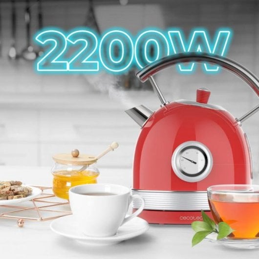 Cecotec Thermosense 420 Vintage Light Red Hervidora de Agua 1.8L 2200W