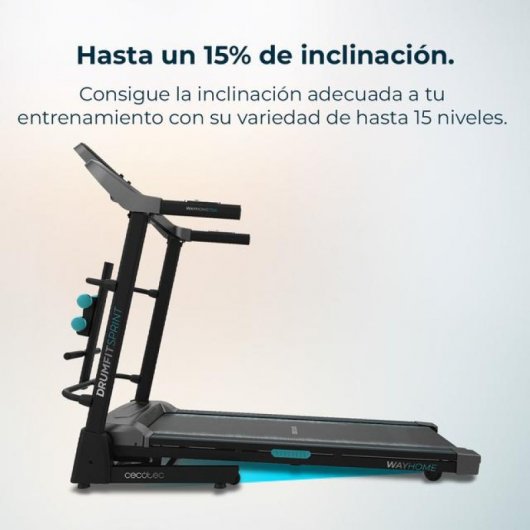 Cecotec DrumFit WayHome 1700 Sprint Cinta de Correr Plegable 130x44cm