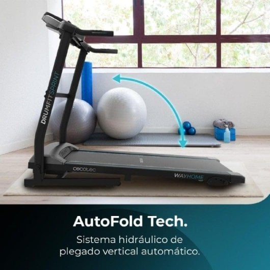 Caminadora Cecotec DrumFit WayHome 1500 Sprint 15 km/h Bluetooth Pliage LCD