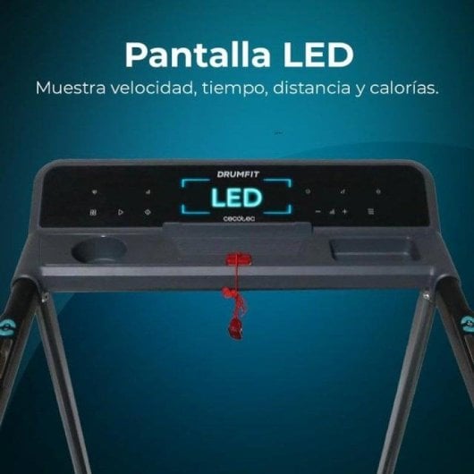 Laufband Cecotec DrumFit WayHome 1000 Runner Sprint 600 W klappbar LED 100x40 cm