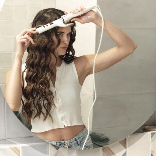 Rizador Cecotec Bamba SurfCare Curly 25mm Titan Keratin/Argan 120-200°C 5 Stufen