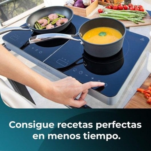 Induktionskochfeld Cecotec Full Magma Double 3500 W Touch Glas 2 Zonen