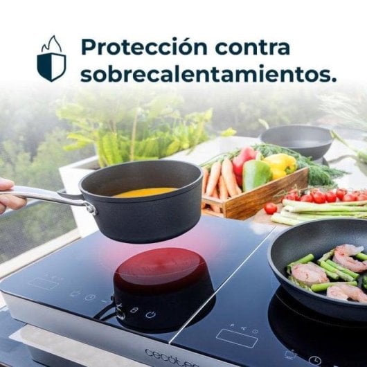 Induktionskochfeld Cecotec Full Magma Double 3500 W Touch Glas 2 Zonen