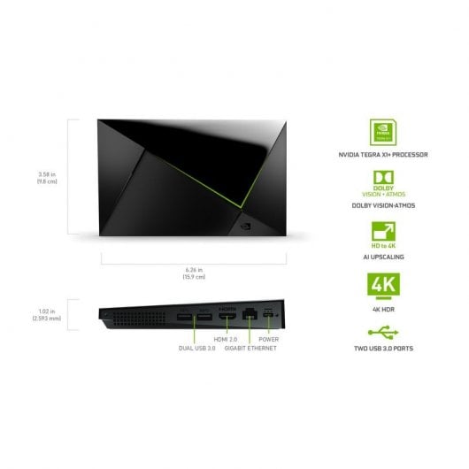Nvidia Shield TV Pro Android TV 4K HDR 16GB + 1 Mês Grátis GeForce NOW Ultimate