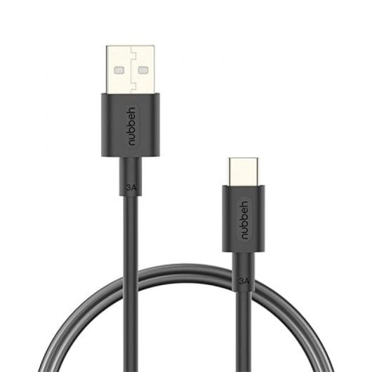 Nubbeh Borealis Cable USB-A a USB-C de Silicona Líquida 1.5m 3a 18W Negro