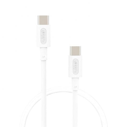 Nubbeh Borealis Cable USB-C a USB-C de Silicona Líquida 1.5m 3a 60W Blanco