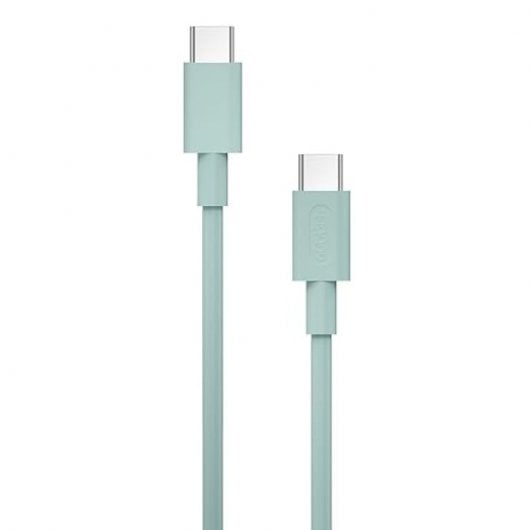 Nubbeh Borealis Cable USB-C a USB-C de Silicona Líquida 1.5m 3a 60W Turquesa