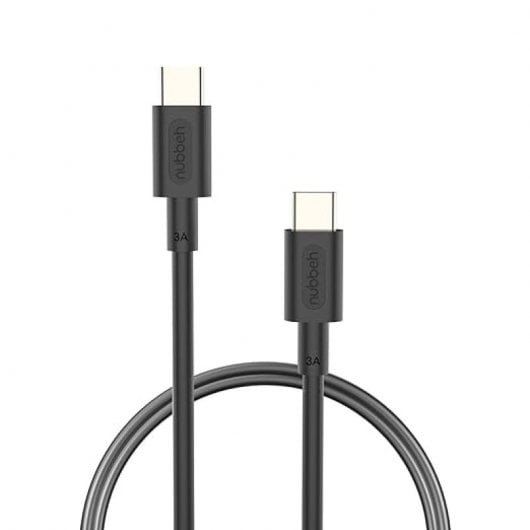 Nubbeh Borealis Cable USB-C a USB-C de Silicona Líquida 1.5m 3a 60W Negro