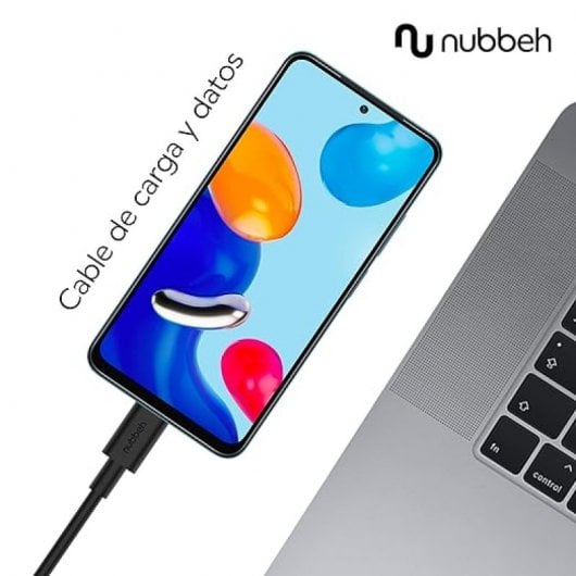 Cavo Nubbeh Borealis da USB-C a USB-C in silicone liquido 1,5 m 3a 60 W Nero