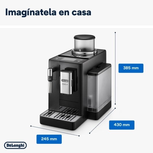 DeLonghi Rivelia Cafetera Superautomática con Molinillo Integrado 19 Bares Negra