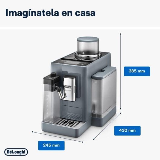 Caffettiera Superautomatica DeLonghi Rivelia 1,4L 19 bar con montalatte e macinacaffè integrato