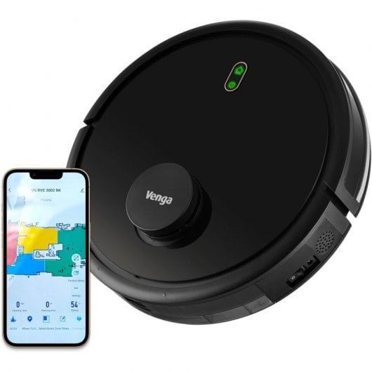 Team Kalorik Venga! RVC 55422 Robot Aspirador y Fregasuelos Negro