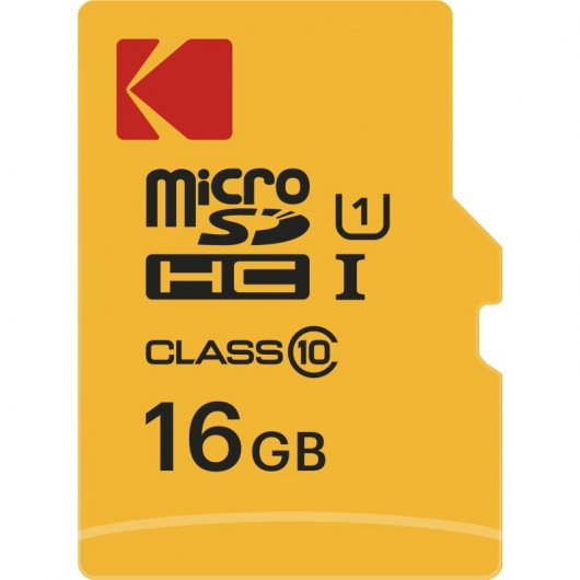 Carte mémoire Kodak Premium Perfomance MicroSDHC 16 Go classe 10 avec adaptateur