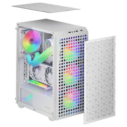 Mars Gaming MC-MAG Semitorre ATX Cristal Templado 3 Ventiladores FRGB USB 3.0 Blanca