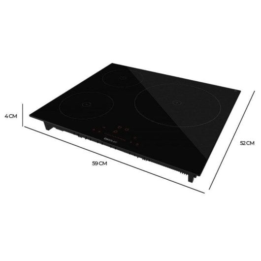 Placa de Indução Cecotec Bolero Squad I 3200 3 Zonas 7200W Slider Touch