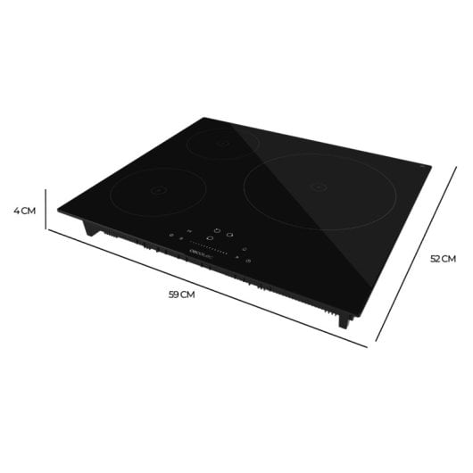 Placa de Indução Cecotec Bolero Squad I 3200 3 Zonas 7200W Slider Touch