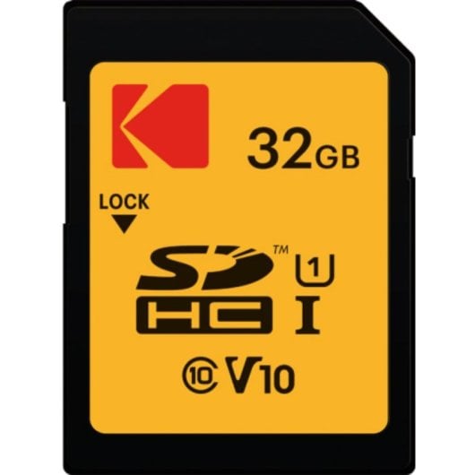 Carte Kodak EKMSD32GHC10K 32GB SDHC UHS-I Classe 10 90MB/s