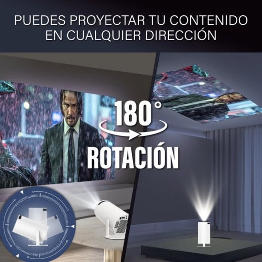UnicView HY300 Plus Freestyle Proyector Portátil 180º de Giro UltraHD 4K 10000 Lúmenes
