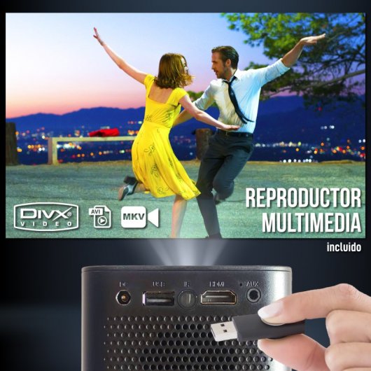 UnicView JS30 Projetor Android TV com HDMI de Saída UltraHD 4K 12000 Lúmenes
