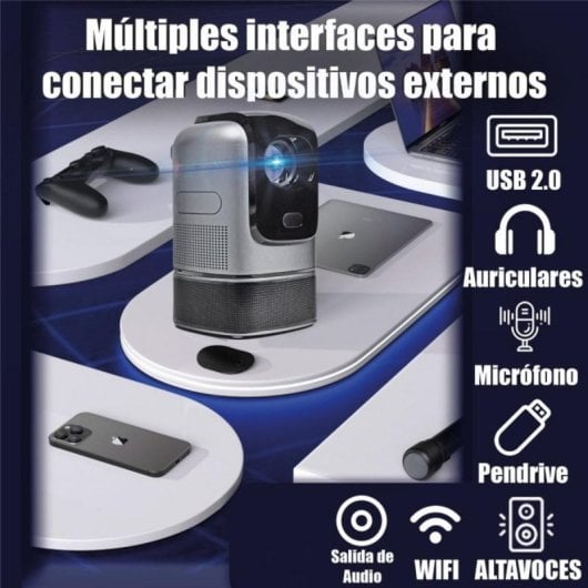 Projetor Seelumen S600 FullHD 10000 Lúmenes 130" LED LCD AndroidTV Portátil Tripé