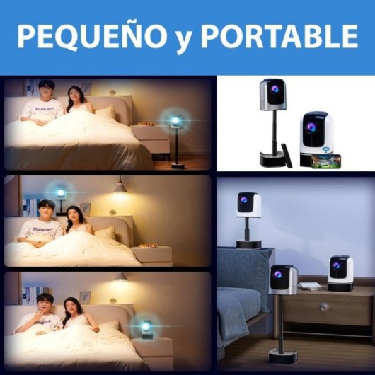 Projetor Seelumen S600 FullHD 10000 Lúmenes 130" LED LCD AndroidTV Portátil Tripé