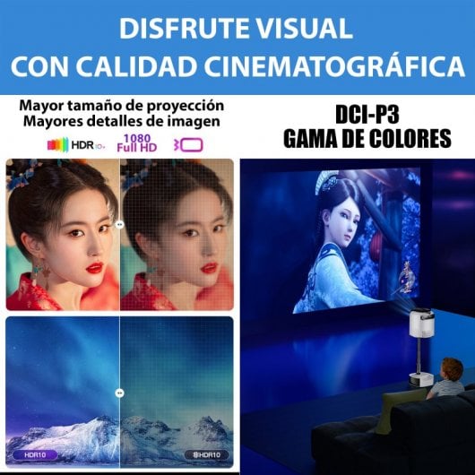 Seelumen S600 Proyector Con Trípode Telescópico 4k UltraHD 10000 Lúmenes