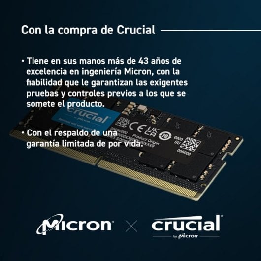 Crucial CT16G56C46S5 memoria 16 GB 1 x 16 GB DDR5 5600 MHz Data Integrity Check (verifica integrità dati)