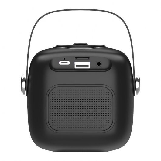 Cool Mini Karaoke Altavoz Bluetooth con Karaoke 6W + Micrófono Negro