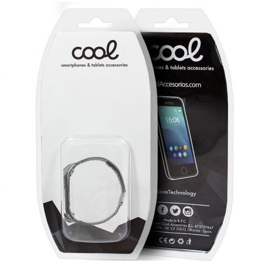 Correa COOL para Xiaomi Smart Band 8 Metal Plata