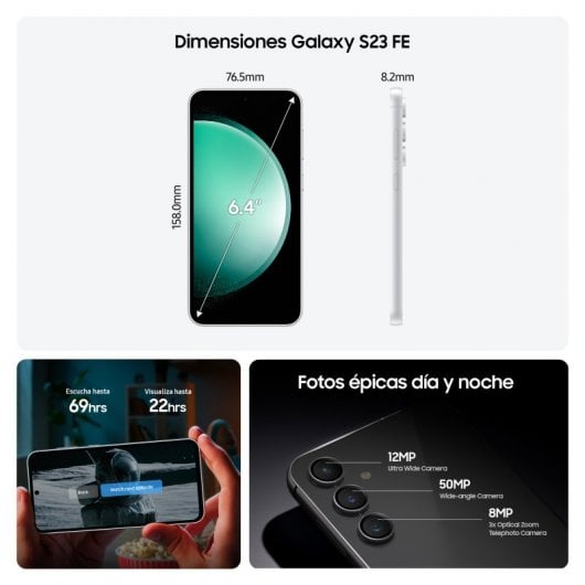 Samsung Galaxy S23 FE 8GB/256GB 6,4'' Creme + Carregador
