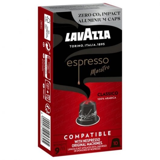 Capsules Lavazza Espresso Maestro Classico pour machines à café Nespresso boîte de 10 unités