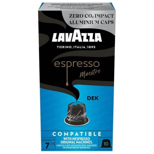 Lavazza Espresso Maestro Dek Descafeinado Cápsulas para Cafeteras Nespresso Caja de 10 Unidades