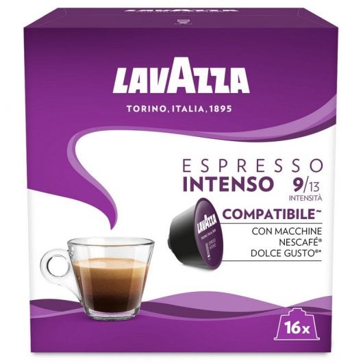 Cápsulas Lavazza Intense Espresso para Máquinas de Café Dolce Gusto Caixa 16 Unidades