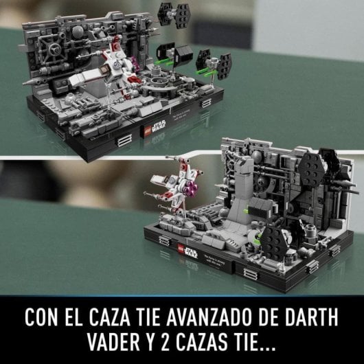 Kit de construcción LEGO® Star Wars™ 75329 Diorama: Ataque a la Estrella de la Muerte (665 piezas)