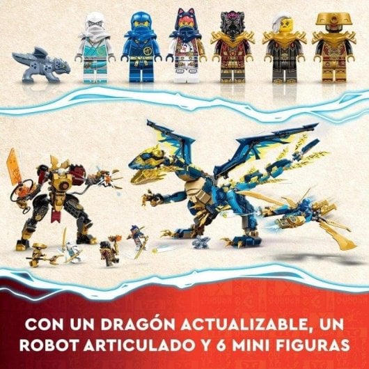 Figura de juguete LEGO Ninjago 71796 Dragón Elemental vs Meca Emperatriz 1038 piezas