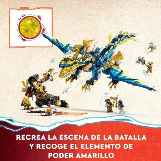 Figura de juguete LEGO Ninjago 71796 Dragón Elemental vs Meca Emperatriz 1038 piezas